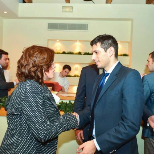 Με τον πρόεδρο του YEPP Κωνσταντίνο Κυρανάκη